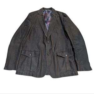 Kroon Sport Coat Antique Brown 44L KF381W Matthews Wash Academia Professor